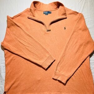 Ralph Lauren Orange Quarter-Zip Sweater
